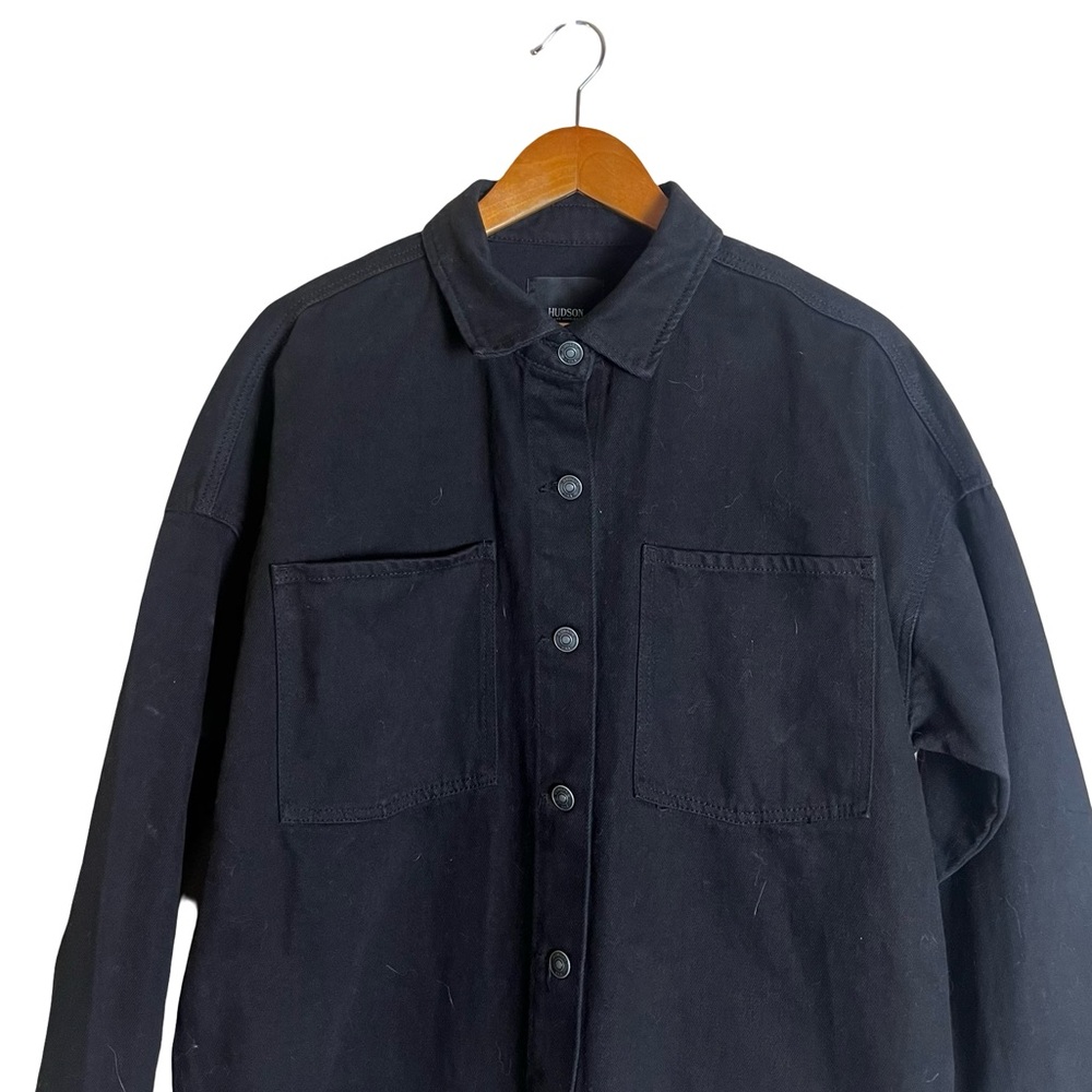 Hudson Los Angeles black demin shirt. Size medium - Picture 2 of 7